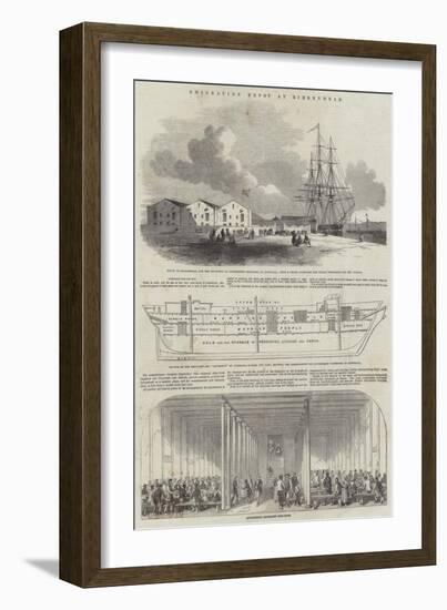 Emigration Depot at Birkenhead-null-Framed Giclee Print