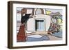 Emigration, Mural in Villamar, Sardinia, Italy-null-Framed Giclee Print