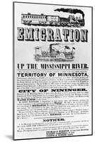 Emigration Up the Mississippi River Advertisement-null-Mounted Giclee Print