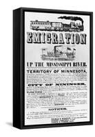 Emigration Up the Mississippi River Advertisement-null-Framed Stretched Canvas