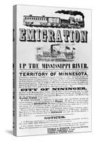 Emigration Up the Mississippi River Advertisement-null-Stretched Canvas