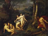 Diana and Nymphs Bathing-Emil Jacobs-Stretched Canvas