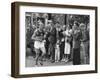 Emil Zatopek Leading in Marathon at 1952 Olympics-null-Framed Premium Photographic Print