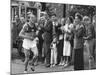 Emil Zatopek Leading in Marathon at 1952 Olympics-null-Mounted Premium Photographic Print