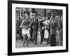 Emil Zatopek Leading in Marathon at 1952 Olympics-null-Framed Premium Photographic Print