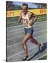 Emil Zatopek of Czechoslovakia, Olympic Gold Medalist in the 10,000m Race at the 1948 London…-null-Stretched Canvas