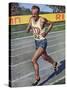 Emil Zatopek of Czechoslovakia, Olympic Gold Medalist in the 10,000m Race at the 1948 London…-null-Stretched Canvas