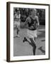 Emil Zatopek Running in Marathon at 1952 Olympics-null-Framed Premium Photographic Print