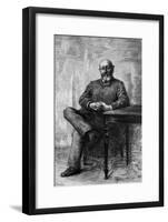 Emile Augier, Seated-G Desvalieres-Framed Art Print