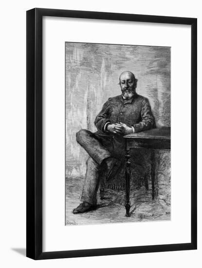 Emile Augier, Seated-G Desvalieres-Framed Art Print