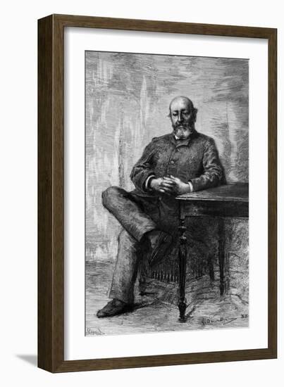 Emile Augier, Seated-G Desvalieres-Framed Art Print