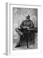 Emile Augier, Seated-G Desvalieres-Framed Art Print