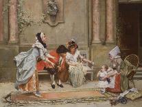 The First Steps (Oil on Canvas)-Emile August Pinchart-Laminated Giclee Print