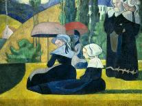 Brittany Women with Umbrellas-Emile Bernard-Art Print