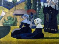 Breton Women with Parasols-Emile Bernard-Art Print