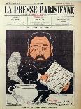 Front Cover of 'La Presse Parisienne' with a Caricature of Emile Zola-Emile Cohl-Framed Giclee Print