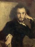 Portrait of Charles Baudelaire (1821-67) 1844-Emile Deroy-Framed Giclee Print