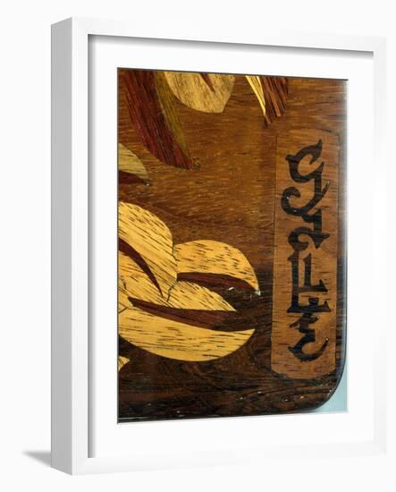 Emile Galle's Signature in Japanese, Detail from Art Nouveau Style Games Table, 1925-Emile Galle-Framed Giclee Print