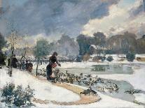 Paris, Le Mail, le marché aux pommes (port de l'Hôtel de Ville près du pont Louis-Philippe)-Emile Guillier-Framed Giclee Print