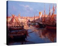Port de St Tropez, Cote D'Azur-Emile Joseph Humblot-Mounted Art Print