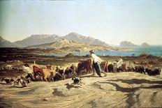 Cattle Herding Near Marseilles, 1853-Emile Loubon-Giclee Print