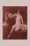 Nude with a Lion-Emile Tabary-Framed Art Print