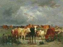 The Approach of a Storm-Emile van Marcke de Lummen-Framed Stretched Canvas