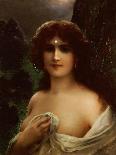 Elegant Lady with a Bouquet of Roses-Emile Vernon-Giclee Print