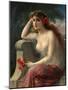 Emile Vernon - Girl with a Poppy-null-Mounted Giclee Print