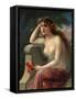 Emile Vernon - Girl with a Poppy-null-Framed Stretched Canvas