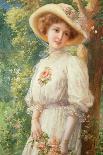 The Flower Girl. Early 20th Century-Emile Vernon-Giclee Print