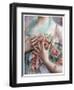 Emile Vernon - the Rose Girl-Vintage Lavoie-Framed Giclee Print