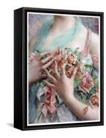 Emile Vernon - the Rose Girl-Vintage Lavoie-Framed Stretched Canvas