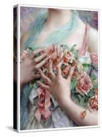 Emile Vernon - the Rose Girl-Vintage Lavoie-Stretched Canvas