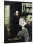 Emile Zola (1840-190), French Novellist, 1868-Edouard Manet-Stretched Canvas