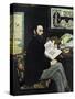 Emile Zola (1840-190), French Novellist, 1868-Edouard Manet-Stretched Canvas