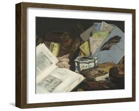 Emile Zola (1840-1902), écrivain-Edouard Manet-Framed Giclee Print