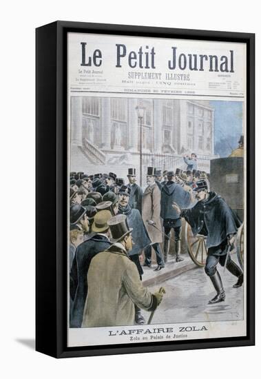 Émile Zola Affair, Being Taken to the Palais De Justice, Paris, 1898-Henri Meyer-Framed Stretched Canvas