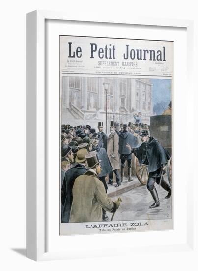 Émile Zola Affair, Being Taken to the Palais De Justice, Paris, 1898-Henri Meyer-Framed Giclee Print