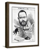 Emile Zola as a Naturalist, from 'L'Eclipse'-André Gill-Framed Giclee Print