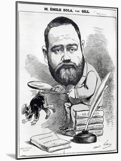 Emile Zola as a Naturalist, from 'L'Eclipse'-André Gill-Mounted Giclee Print