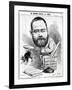 Emile Zola as a Naturalist, from 'L'Eclipse'-André Gill-Framed Giclee Print