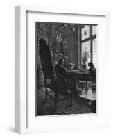 Emile Zola at Work-null-Framed Art Print