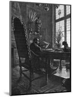 Emile Zola at Work-null-Mounted Art Print