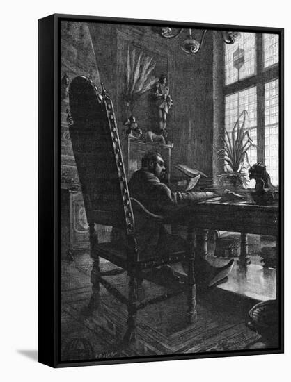 Emile Zola at Work-null-Framed Stretched Canvas