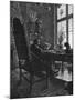 Emile Zola at Work-null-Mounted Art Print