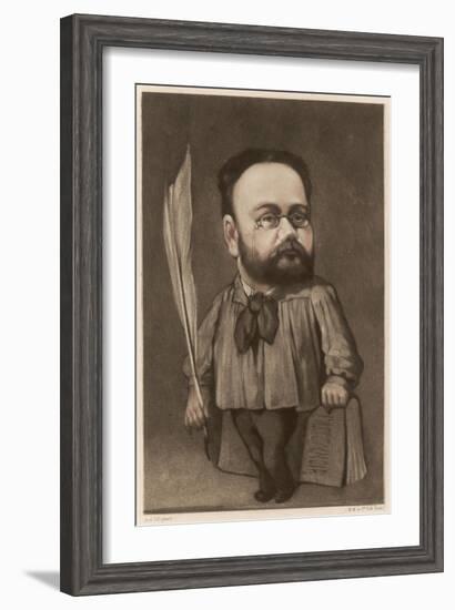 Emile Zola French Writer and Champion of Dreyfus-null-Framed Art Print