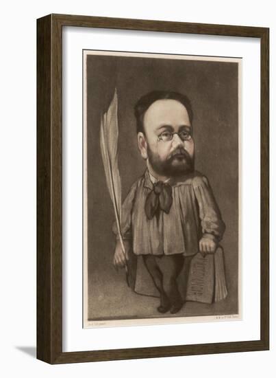 Emile Zola French Writer and Champion of Dreyfus-null-Framed Art Print