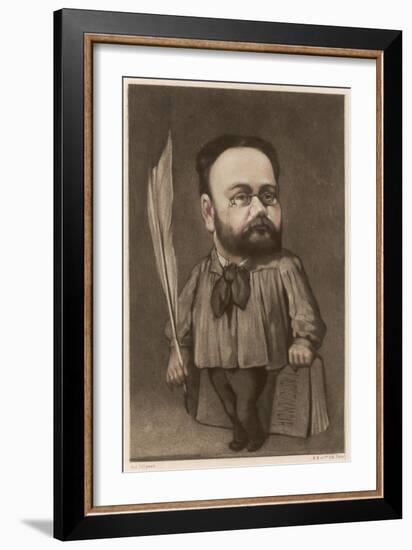 Emile Zola French Writer and Champion of Dreyfus-null-Framed Art Print