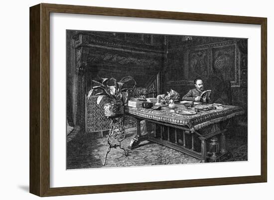 Emile Zola in His Study-null-Framed Art Print
